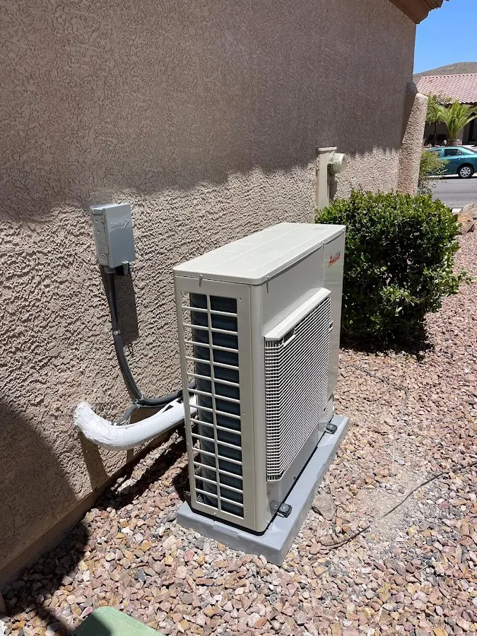 Residential air conditioning condenser unit in Lynden